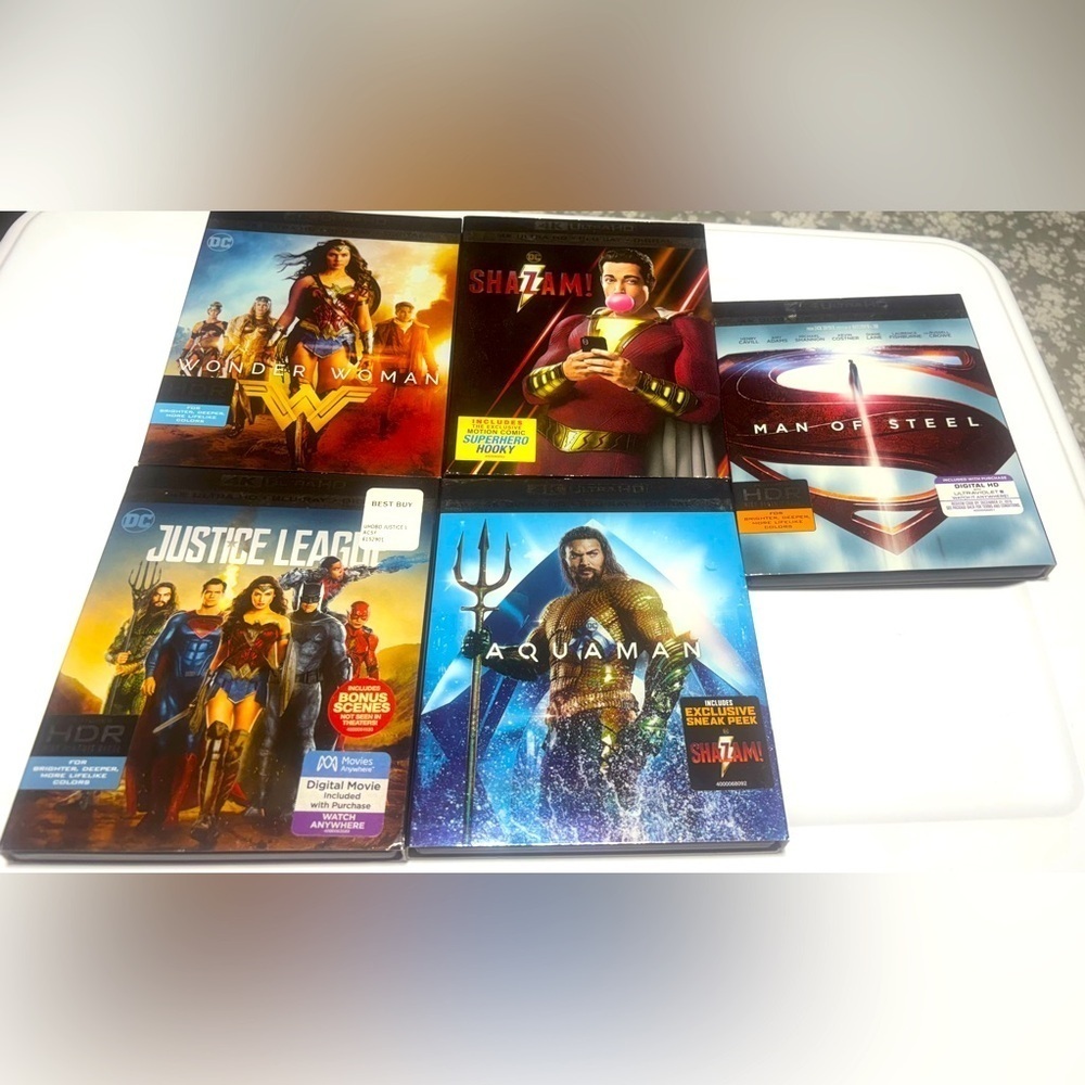 DC Bundle of UV HDR Blu-Ray, DVD, & Digital Codes. Includes 5